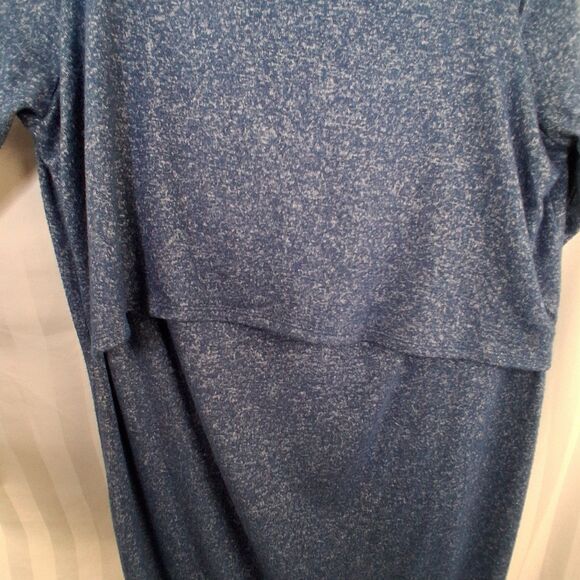 Motherhood Maternity Nursing Dress Heathered Blue Size L - Picture 7 of 14